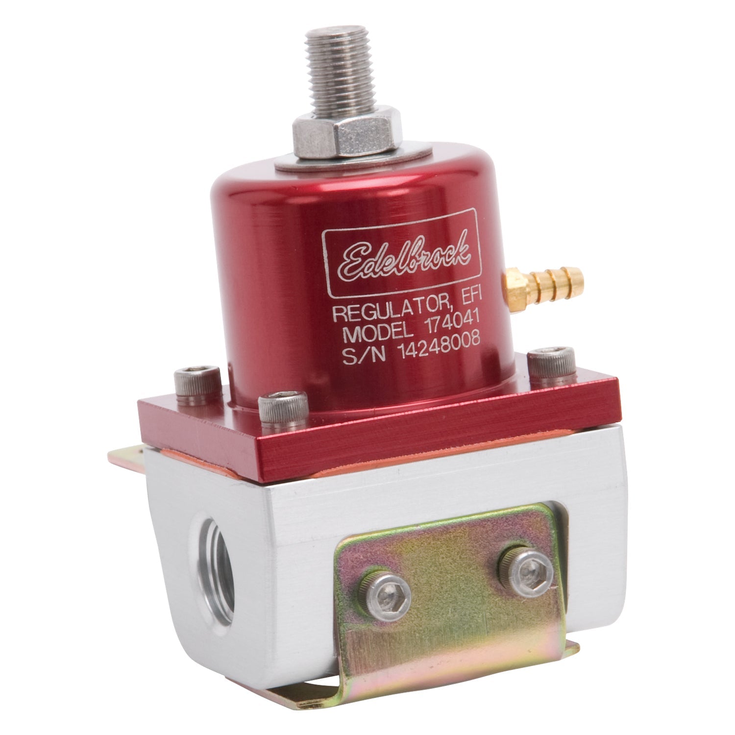 Edelbrock Fuel Pressure Regulator EFI 180 GPH 35-90 PSI -6 In/Out -6 Return Red/Clear - 0