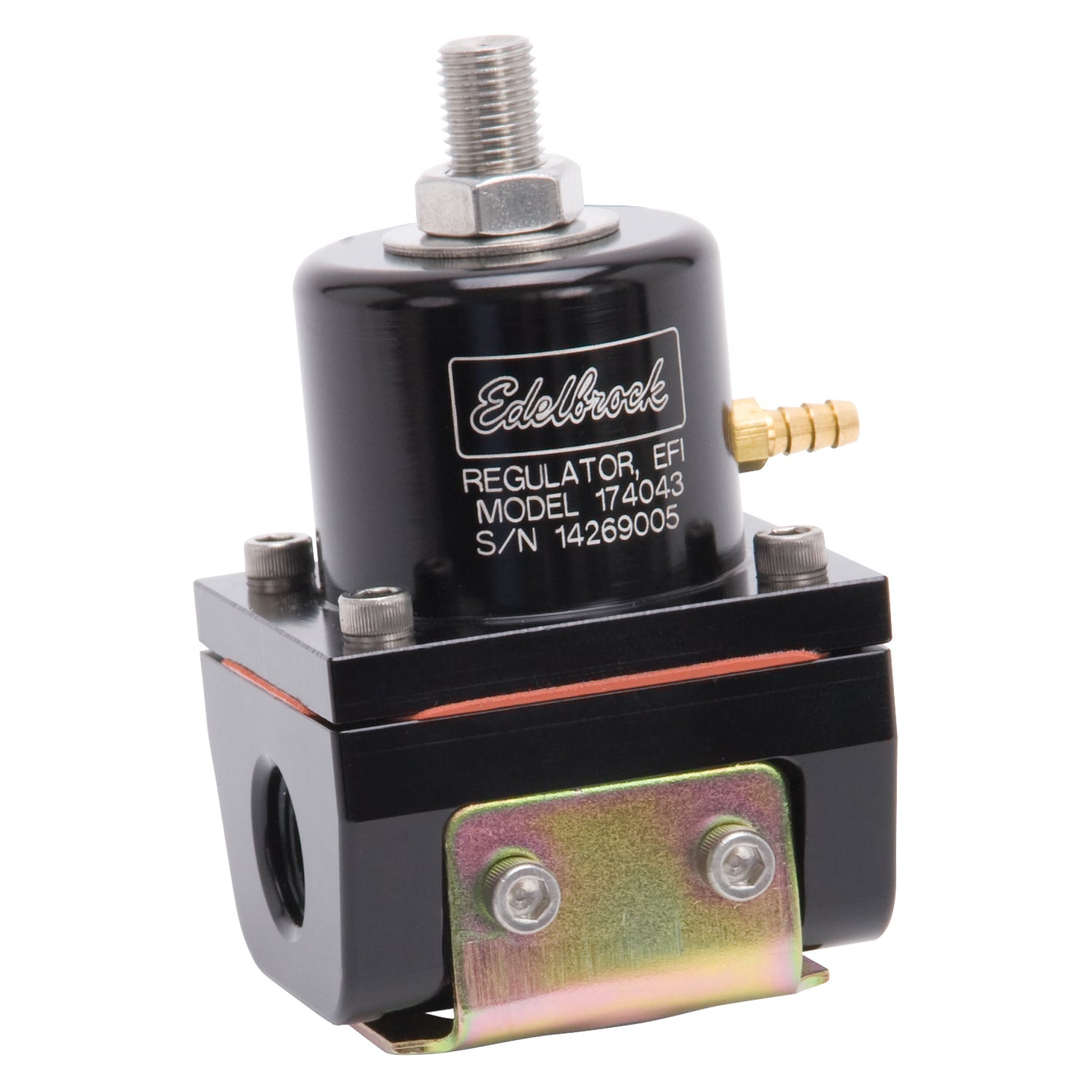 Edelbrock Fuel Pressure Regulator EFI 180 GPH 35-90 PSI -6 In/Out -6 Return Black - 0