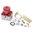 Edelbrock Fuel Pressure Regulator Carbureted 180 GPH 5-10 PSI -10 In/Out -6 Return Red/Clear-1