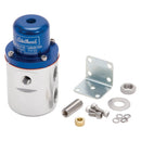 Edelbrock Fuel Pressure Regulator Carbureted 160 GPH 5-10 PSI 3/8In In/Out Returnless Blue/Clear-1