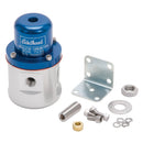 Edelbrock Fuel Pressure Regulator Carbureted 160 GPH 5-10 PSI 3/8In In/Out 3/8In Return Blue/Clear-1