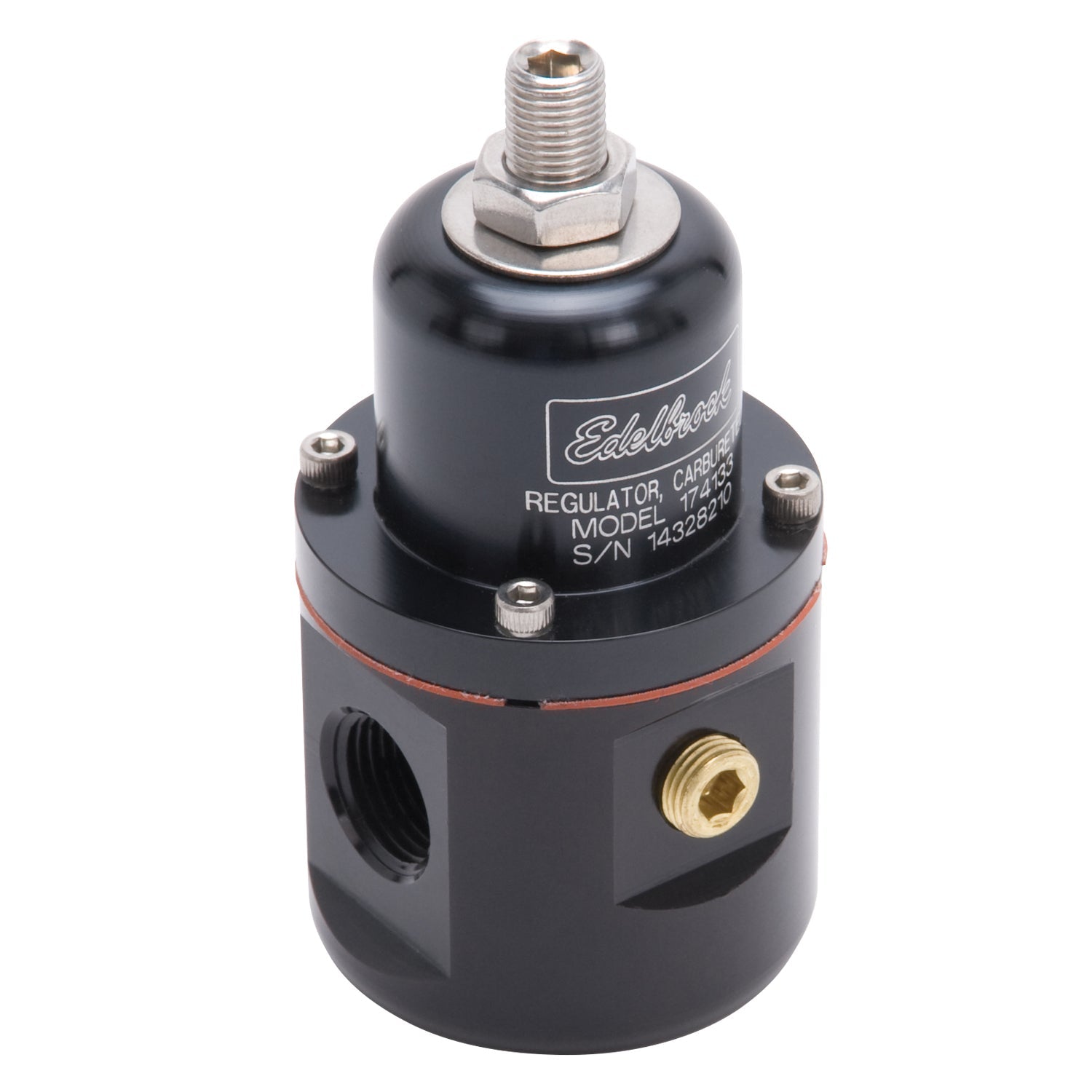 Edelbrock Fuel Pressure Regulator Carbureted 160 GPH 5-10 PSI 3/8In In/Out 3/8In Return Black - 0