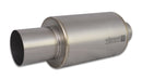 Vibrant Titanium Muffler w/Straight Cut Natural Tip 3.5in Inlet / 3.5in Outlet-1