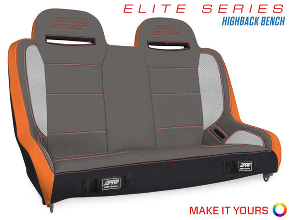 PRP Elite Series Low Back Rear Suspension Bench Seat (36-39In.)