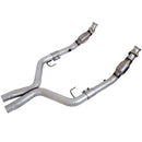BBK 05-10 Mustang 4.6 GT High Flow X Pipe With Catalytic Converters - 2-3/4-1