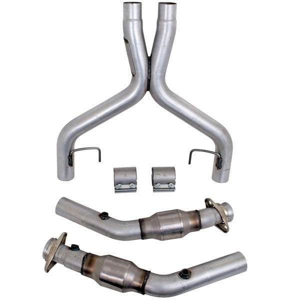 BBK 05-10 Mustang 4.6 GT High Flow X Pipe With Catalytic Converters - 2-3/4 - 0