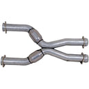 BBK 79-04 Mustang Coyote Swap Short Mid X Pipe w Catalytic Converters 3.0 For BBK Long Tube Headers-2