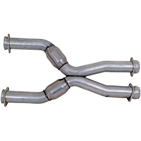 BBK 79-04 Mustang Coyote Swap Short Mid X Pipe w Catalytic Converters 3.0 For BBK Long Tube Headers - 0