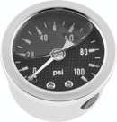 Bikers Choice 0-100 PSI Oil Pressure Gauge Carbon Face Stainless Bezel Liquid Filled Univ Custom-1