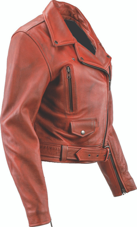 Kuryakyn Leather By River Road Arabian Spice Leather Jacket Red Womens - 2XL