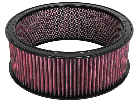 aFe MagnumFLOW Air Filters Round Racing P5R A/F RR P5R 14OD x 12ID x 5H E/M (Blk/Red)