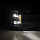 AlphaRex 18-20 Ford F-150 (Req. Conv F150 w/Stock LED) LUXX LED Proj HL Blk Actv Lgt Seq Sig SB DRL-4