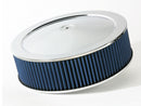 aFe MagnumFLOW Air Filters Round Racing P5R A/F Chrome Assy 14x4: Blk/Blue E/M-1