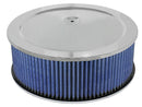 aFe MagnumFLOW Air Filters Round Racing P5R A/F Chrome Assy 14x5: Blk/Blue E/M-1