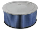 aFe MagnumFLOW Air Filters Round Racing P5R A/F Chrome Assy 14x6: Blk/Blue E/M-1