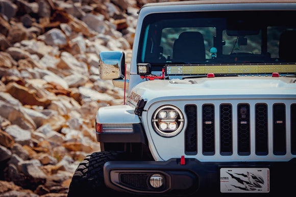 AlphaRex 18-23 Jeep Wrangler JL/Gladiator JT LED Proj Headlights Black w/ Activ Light/Seq Signal/DRL