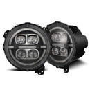 AlphaRex 18-23 Jeep Wrangler JL/Gladiator JT LED Proj Headlights Black w/ Activ Light/Seq Signal/DRL-1