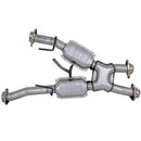 BBK 79-93 Mustang 5.0 Short Mid X Pipe w Catalytic Converters 2-1/2 For Automatic Long Tube Headers-1