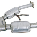 BBK 79-93 Mustang 5.0 Short Mid X Pipe w Catalytic Converters 2-1/2 For Automatic Long Tube Headers-3