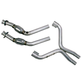 BBK 11-14 Mustang 3.7 V6 High Flow X Pipe With Catalytic Converters - 2-1/2