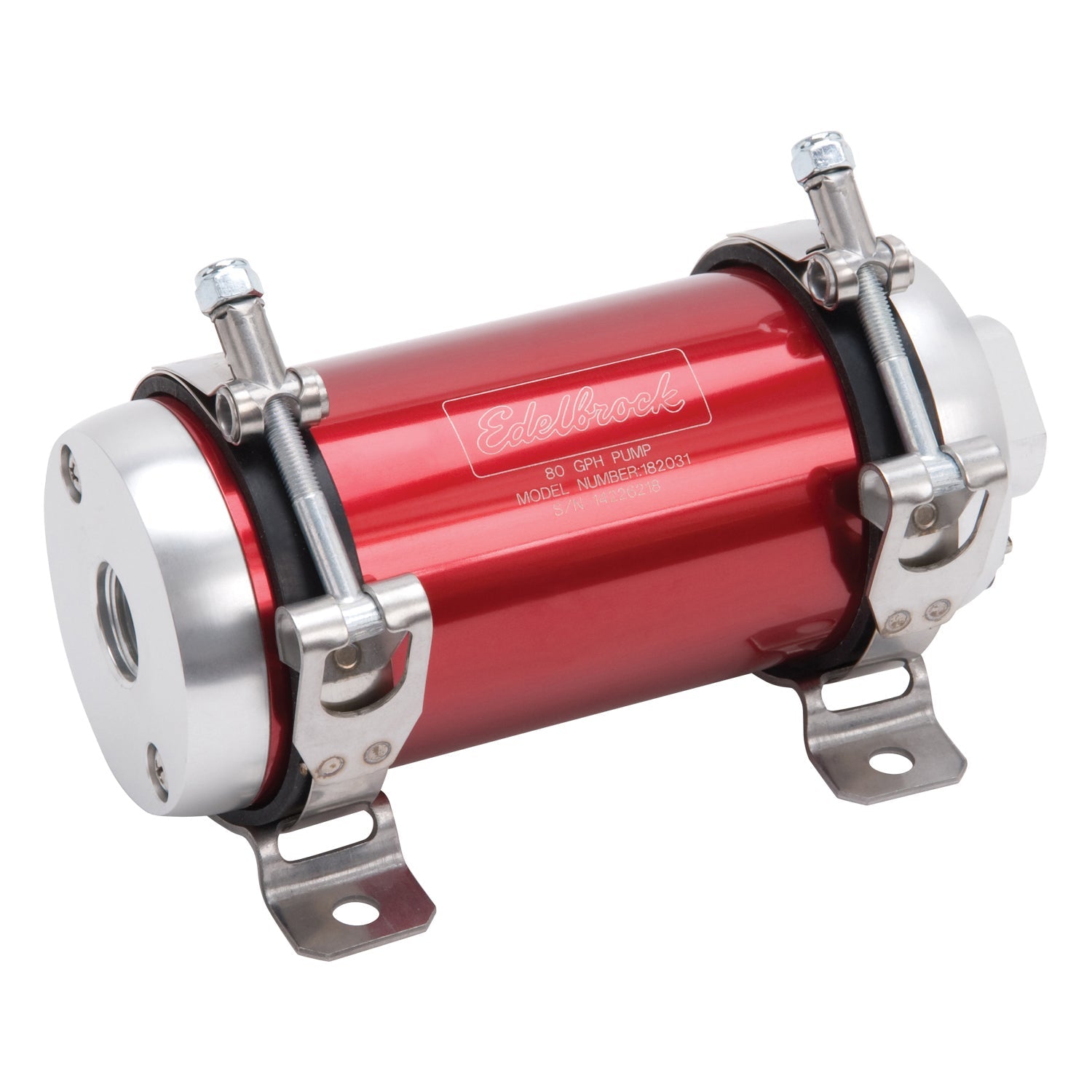 Edelbrock Fuel Pump Electric Quiet-Flo EFI 80 GPH -10 In -10 Out Red/Clear - 0