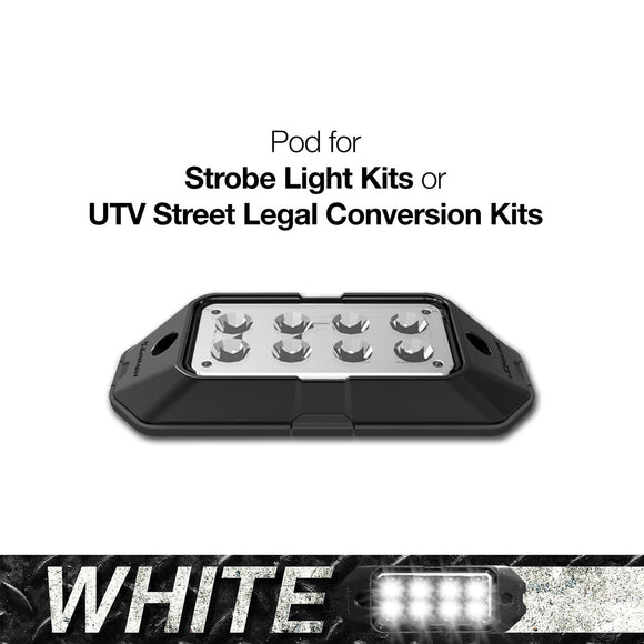 XK Glow Plug n Play Strobe Pod Light Series - White 1pc