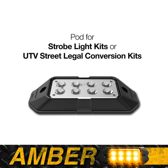 XK Glow Plug n Play Strobe Pod Light Series - Amber 1pc