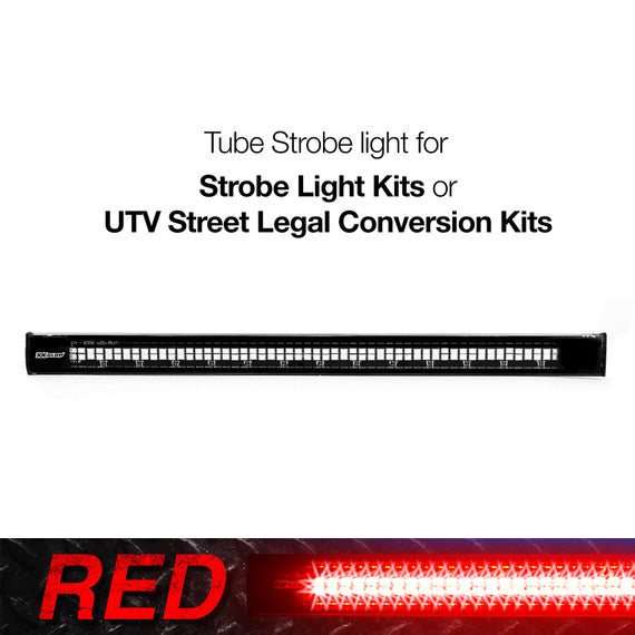 XK Glow Tube Plug n Play Strobe Light Series - Red 1pc 12in