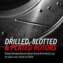 Power Stop 07-15 Audi Q7 Rear Evolution Drilled & Slotted Rotors - Pair-3