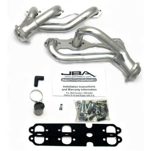 JBA 87-91 Chevrolet Blazer 5.0L/5.7L w/o A.I.R. 1-5/8in Primary Silver Ctd Cat4Ward Header