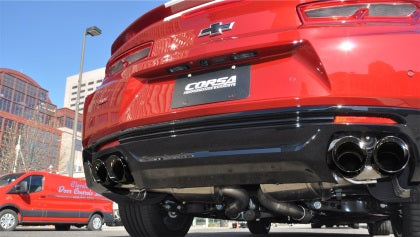 Corsa 2016-24 Chevy Camaro SS/ZL1 6.2L Xtreme+ 2.75in Cat-Back Dual Rear Exit w/ Twin 4in Black PVD Tips
