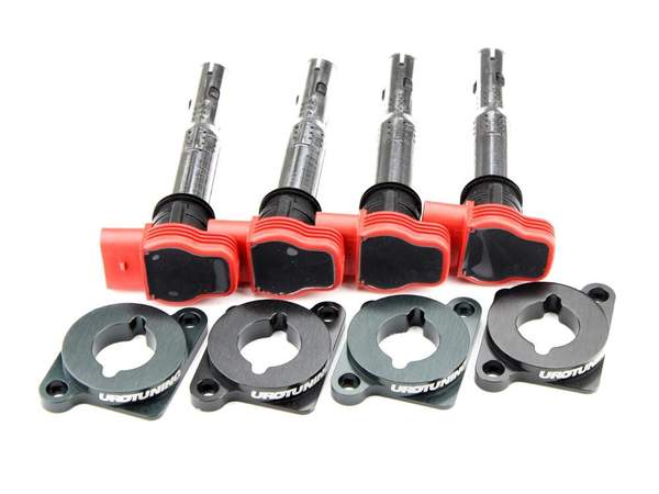 Coilpack Adapter Kit With Red R8 Coilpacks | 1.8T