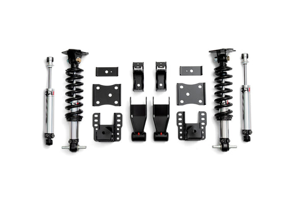 LK02-GMT04 4/6 Lowering Kit w/o Spindles, 2007-2018 Silverado 1500/Sierra 1500, 4WD, Double Adjustable