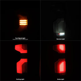 AlphaRex 19-24 Chevy Silverado 1500 / 20-24 2500HD/3500HD LUXX-Series LED Tail Lights Black - 0
