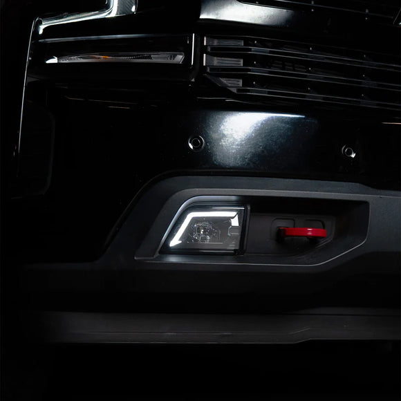 AlphaRex 19-23 Chevrolet Silverado 2500/3500HD DoubleTap Dual Color LED Projector Fog Lights