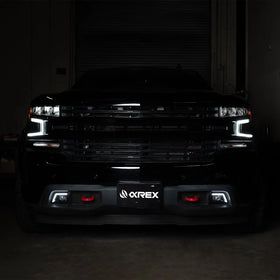 AlphaRex 19-23 Chevrolet Silverado 2500/3500HD DoubleTap Dual Color LED Projector Fog Lights - 0