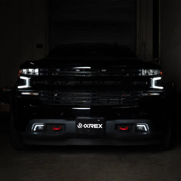 AlphaRex 19-23 Chevrolet Silverado 2500/3500HD DoubleTap Dual Color LED Projector Fog Lights