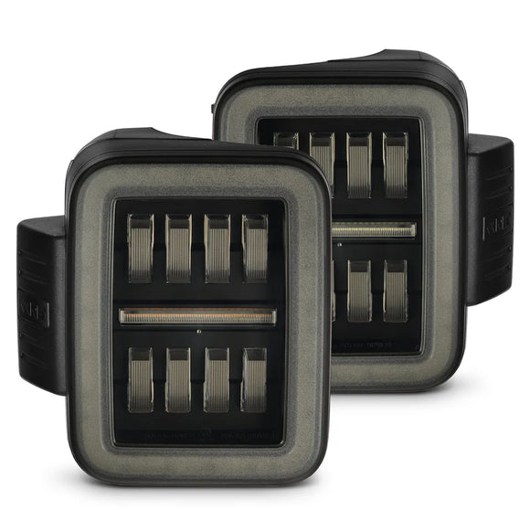 AlphaRex 19-24 Jeep Gladiator JT Nova-Series Prismatic LED Tail Lights - Alpha-Black
