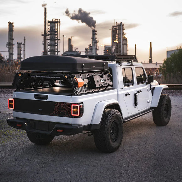 AlphaRex 19-24 Jeep Gladiator JT Nova-Series Prismatic LED Tail Lights - Alpha-Black
