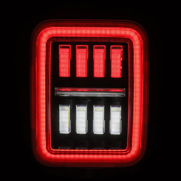 AlphaRex 19-24 Jeep Gladiator JT Nova-Series Prismatic LED Tail Lights - Black-Red