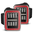 AlphaRex 19-24 Jeep Gladiator JT Nova-Series Prismatic LED Tail Lights - Black-Red-1