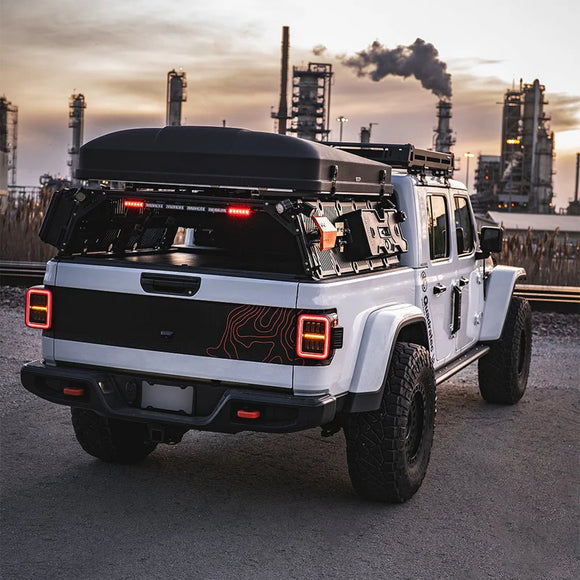 AlphaRex 19-24 Jeep Gladiator JT Nova-Series Prismatic LED Tail Lights - Black-Red