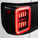 AlphaRex 19-24 Jeep Gladiator JT Nova-Series Prismatic LED Tail Lights - Black-Red-3