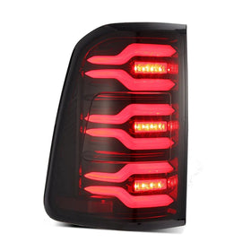 AlphaRex 19-21 Dodge Ram 1500 Luxx-Series LED Tail Lights Black/Red w/Activ Light/Seq Signal - 0