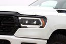 AlphaRex 19-22 Dodge Ram 1500 LUXX LED Proj Headlights Black w/Seq Activation Light/Seq Signal/DRL-2