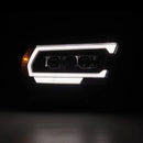 AlphaRex 19-22 Dodge Ram 1500 LUXX LED Proj Headlights Black w/Seq Activation Light/Seq Signal/DRL-4
