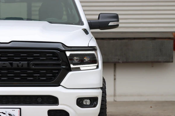 AlphaRex 19-22 Dodge Ram 1500 PRO-Series Projector Headlights Alpha Black w/Seq Signal/DRL