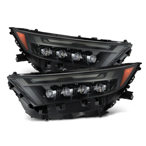 AlphaRex 19-25 Toyota RAV4 (High Trim) NOVA LED Projector Headlights Alpha-Black