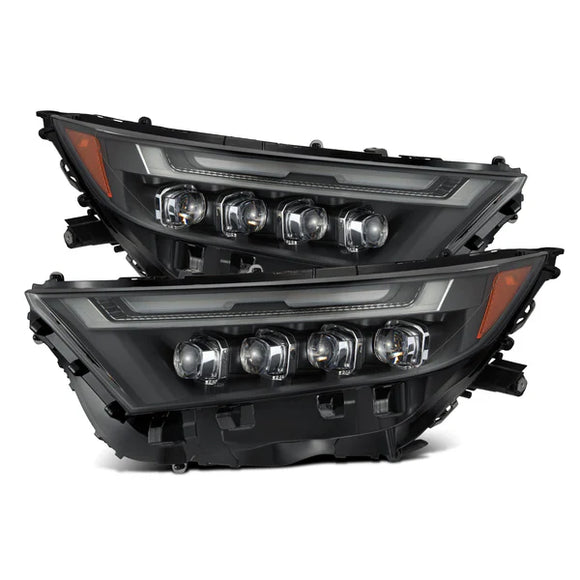 AlphaRex 19-25 Toyota RAV4 (High Trim) NOVA LED Projector Headlights Black