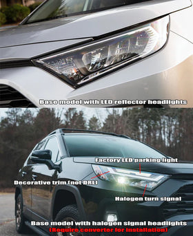 AlphaRex 19-23 Toyota RAV4 NOVA LED Projector Headlights Black - 0